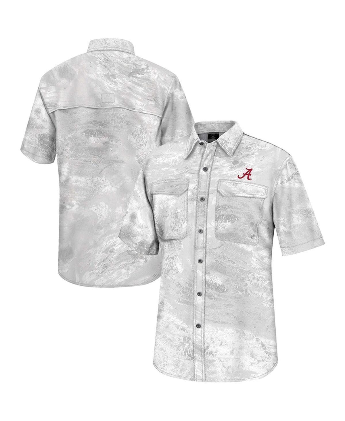 Men's Colosseum  White Alabama Crimson Tide Realtree Aspect Charter Full-Button Fishing Shirt, Size: Medium Product Image