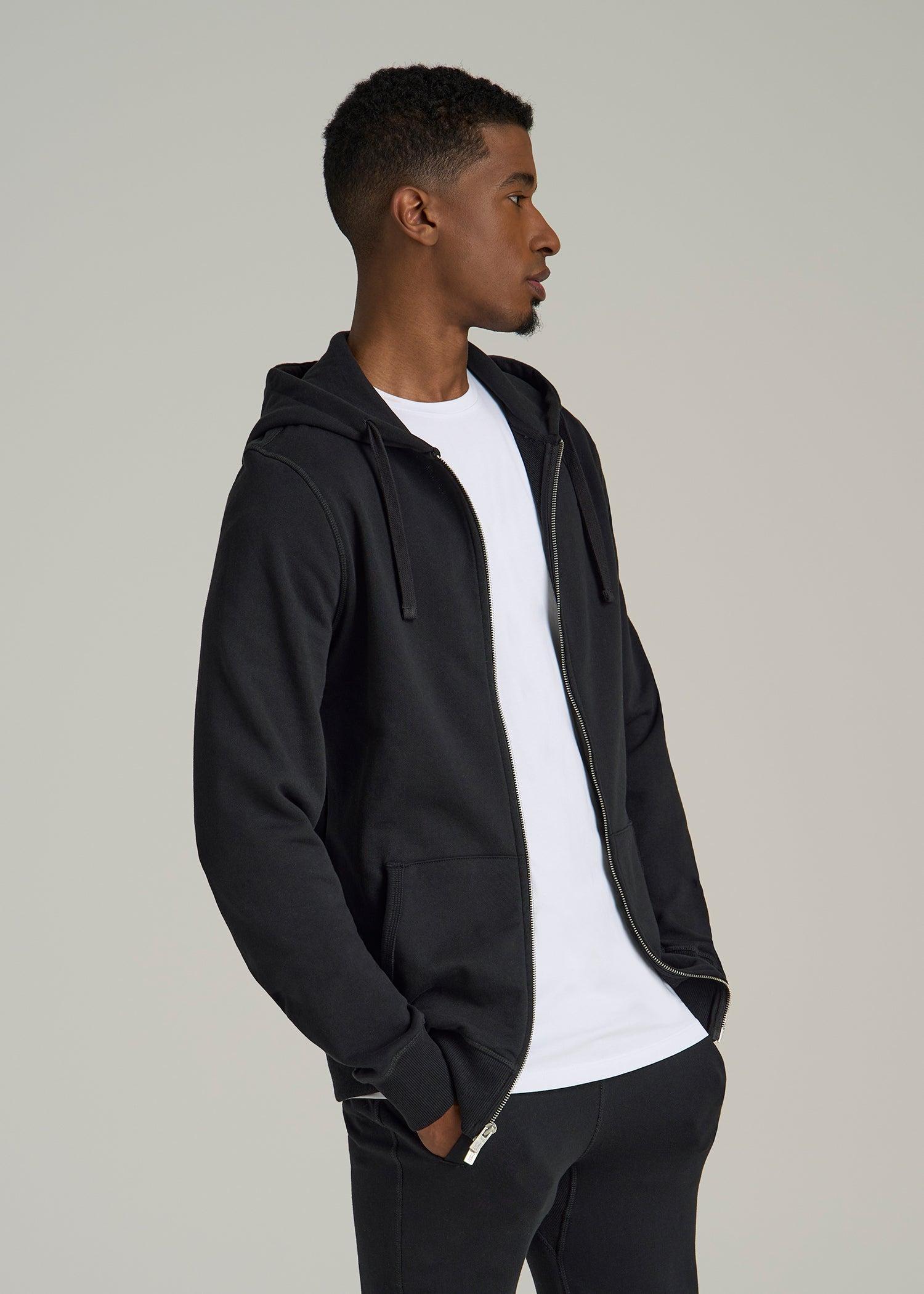 Wearever 2.0 French Terry Full-Zip Hoodie for Tall Men in Black Male Product Image