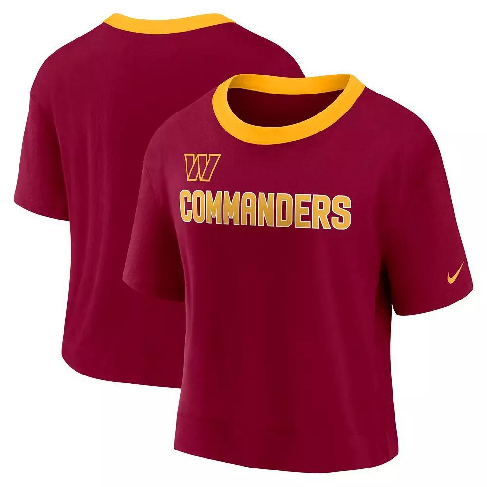 Women's Nike Burgundy Washington Commanders High Hip Fashion Cropped Top,  Product Image