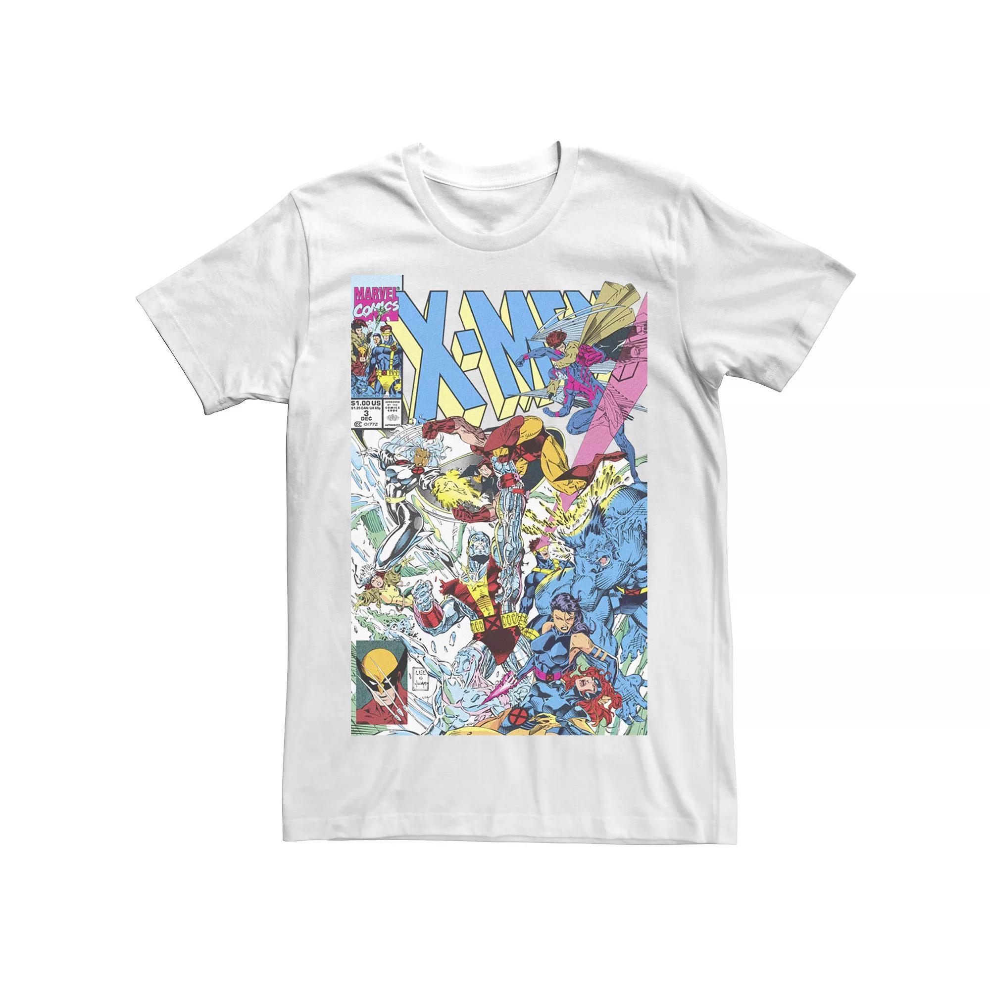 Men's Marvel Xmen Retro Comic Group Fight Tee,  Product Image