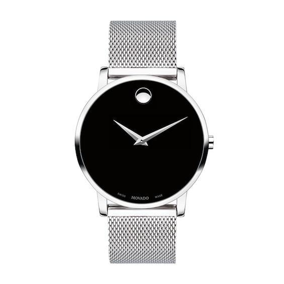 Movado Mens Stainless Steel Mesh Bracelet Watch - Silver Product Image