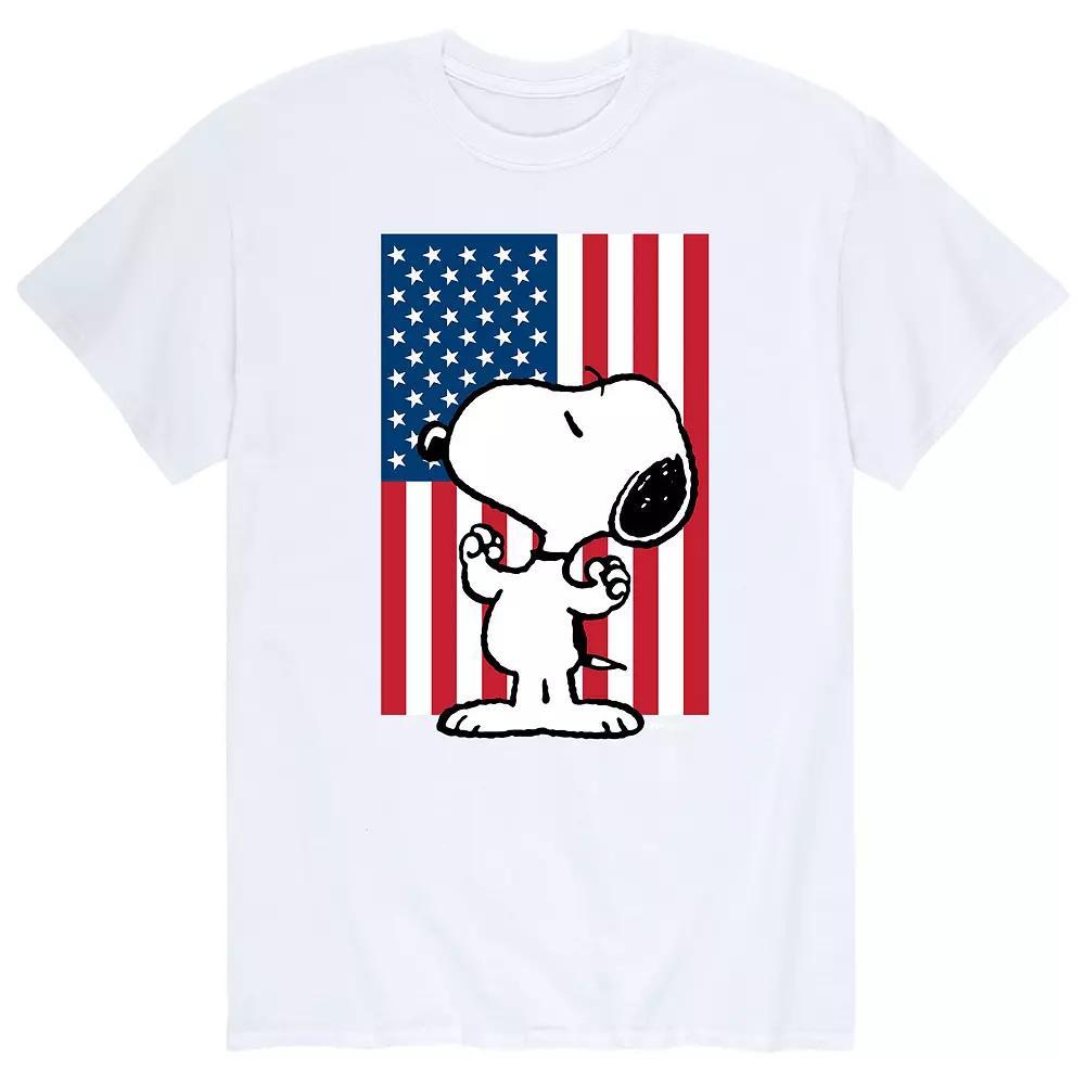 Men's Peanuts Snoopy USA Flag Muscles Tee,  Product Image