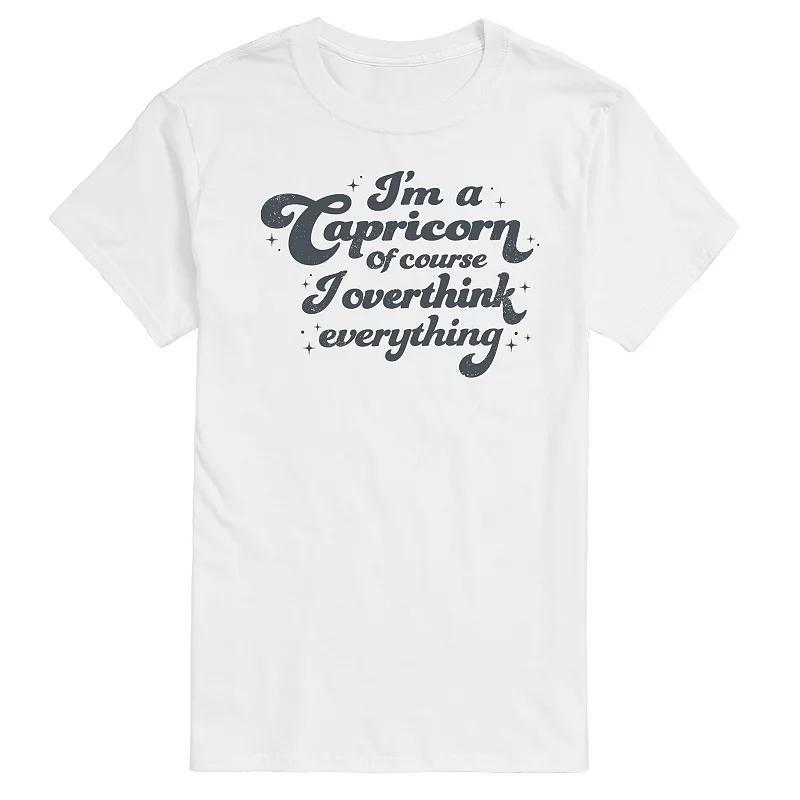 Men's I'm A Capricorn I Overthink Graphic Tee, Size: Medium, Ivory Product Image