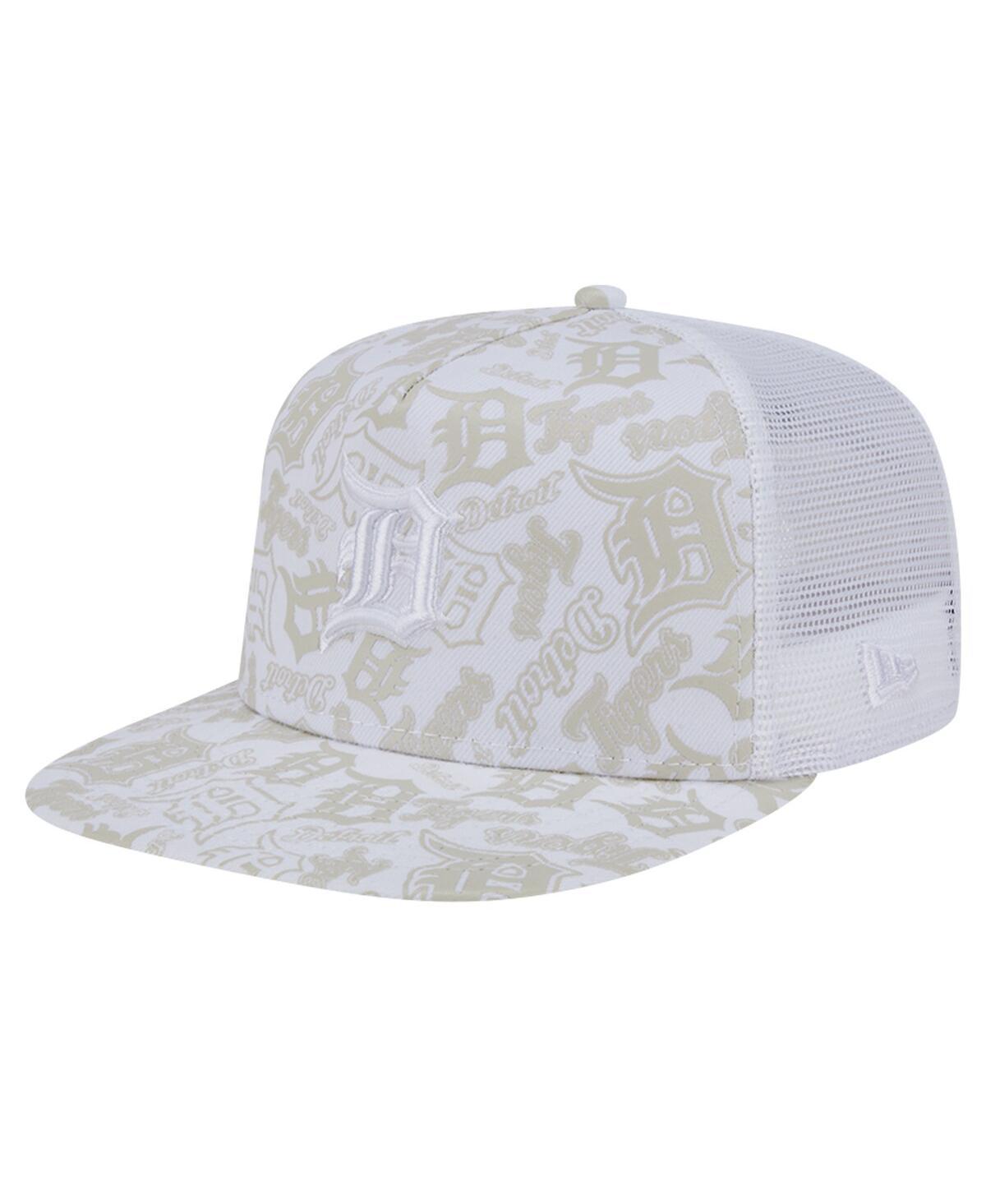 Mens New Era Detroit Tigers Logo Dunes A-Frame Trucker 9FIFTY Snapback Hat Product Image