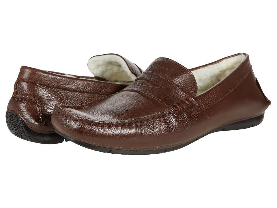 Massimo Matteo Faux Fur Penny Loafer (Cafe) Men's Shoes Product Image