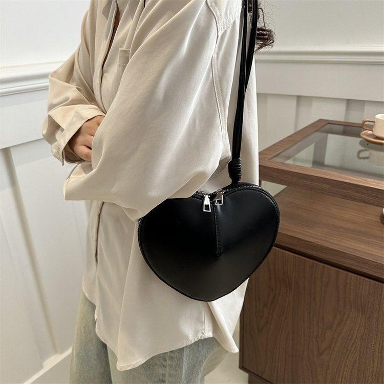 Lior Solid Color Heart Shape Shoulder Bag Product Image