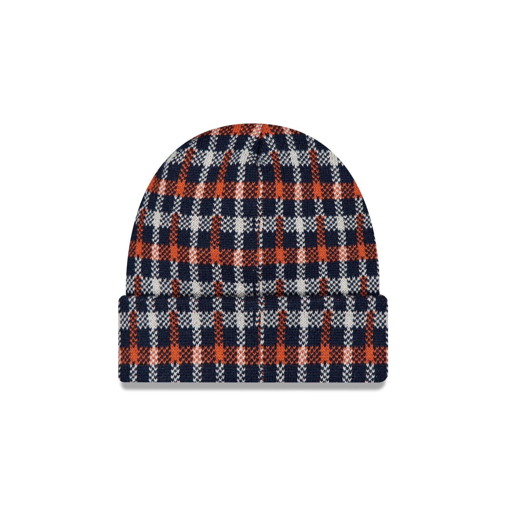 New Era Cap Block Check Black Cuff Knit Hat Male Product Image