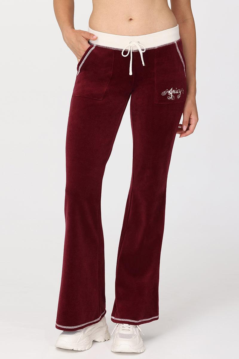 Sweetheart Cotton Velour Track Pants Product Image