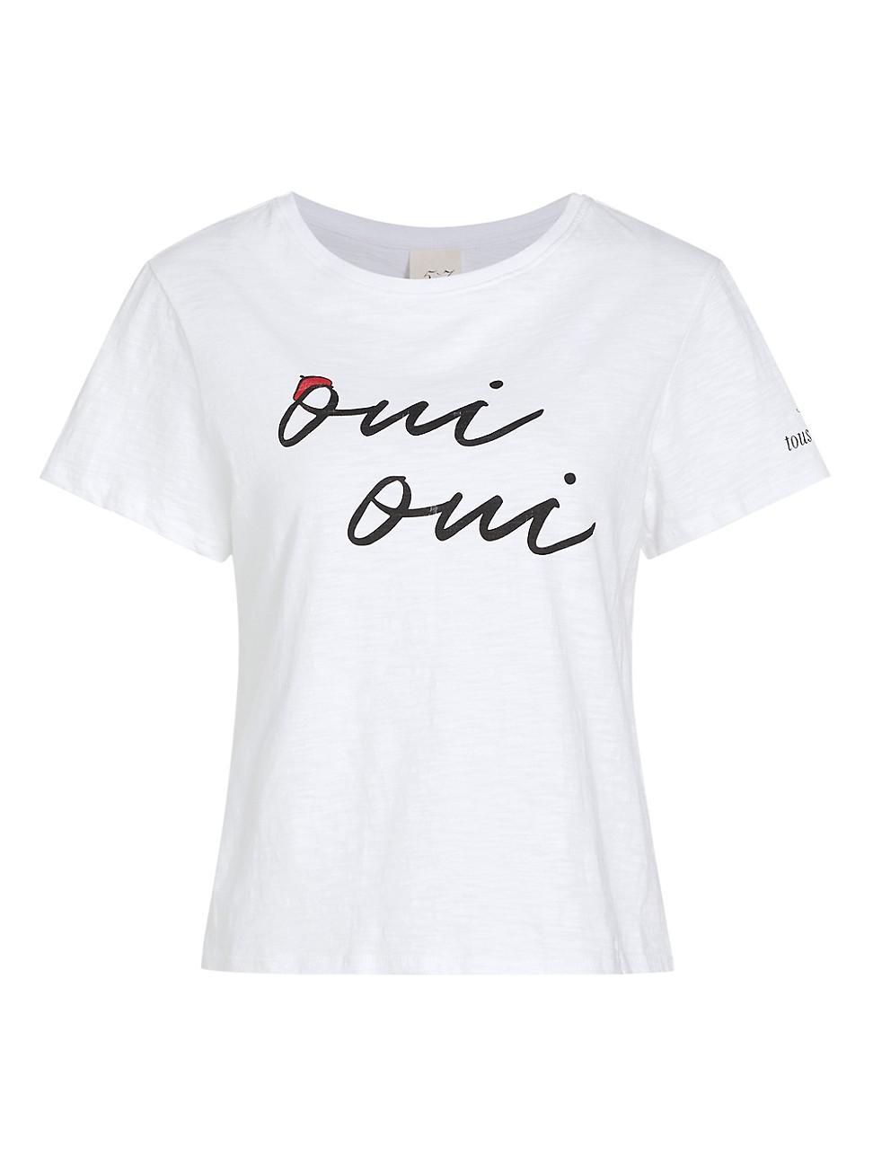 Womens Shrunken Oui Oui T-Shirt Product Image