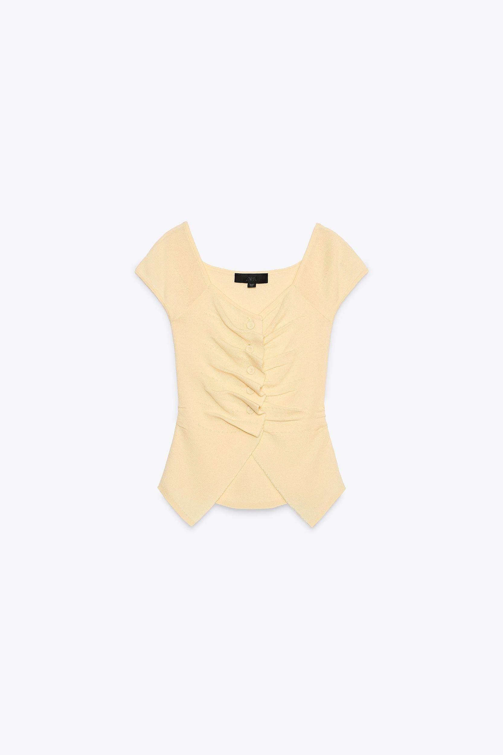 RUCHED KNIT TOP Product Image