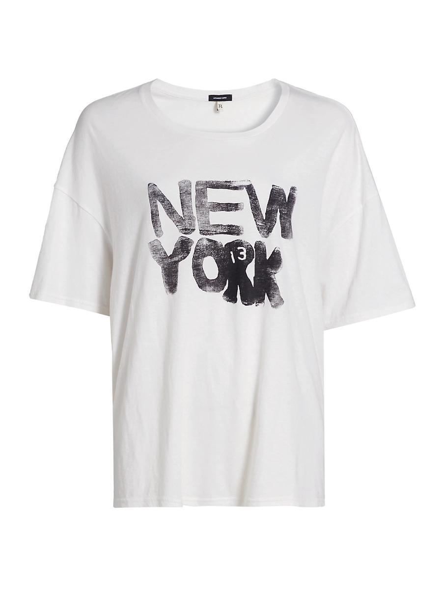 Womens New York Relaxed Cotton-Blend T-Shirt Product Image