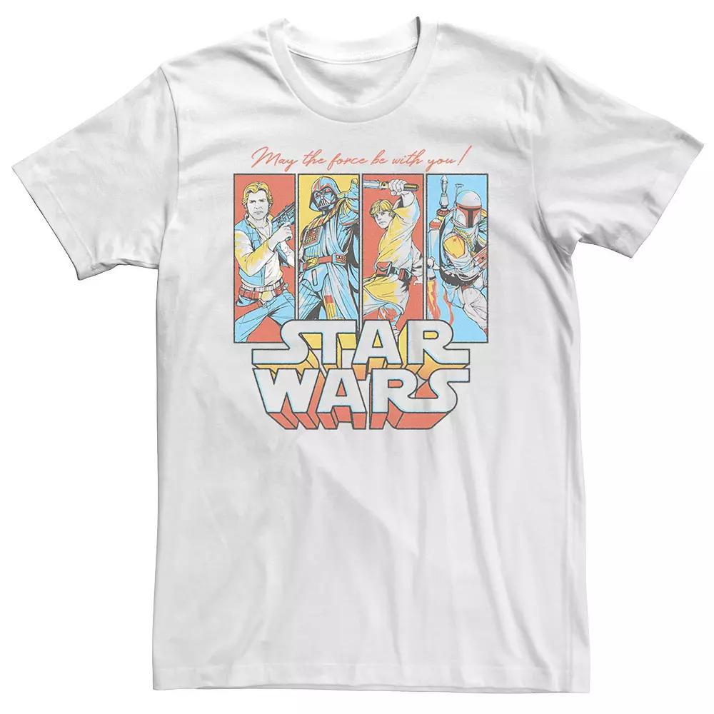 Big & Tall Star Wars Pop Culture Crew Logo Tee, Men's, Size: 4XL, White Product Image