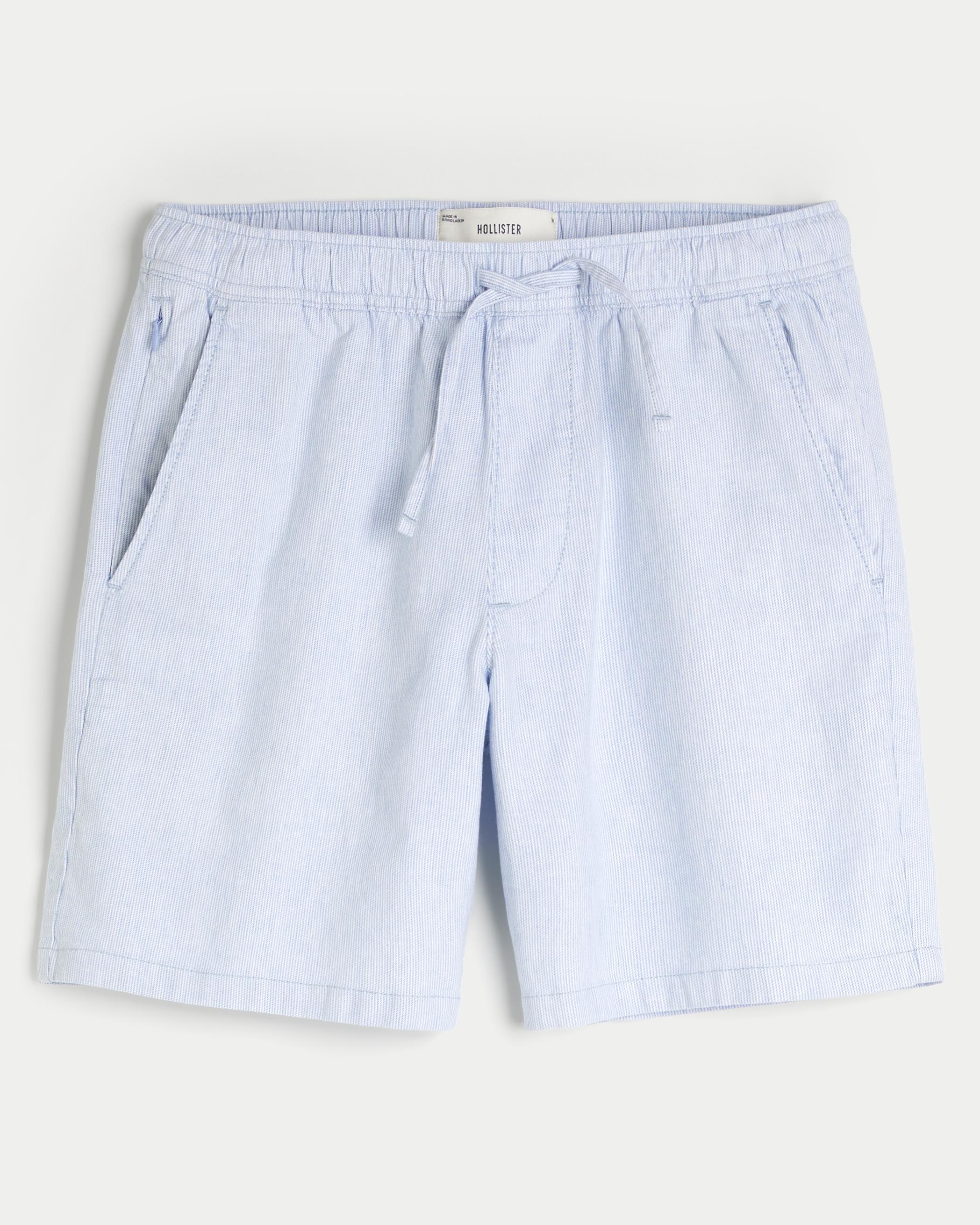 Flex-Waist Linen-Blend Pull-On Shorts 8” Product Image