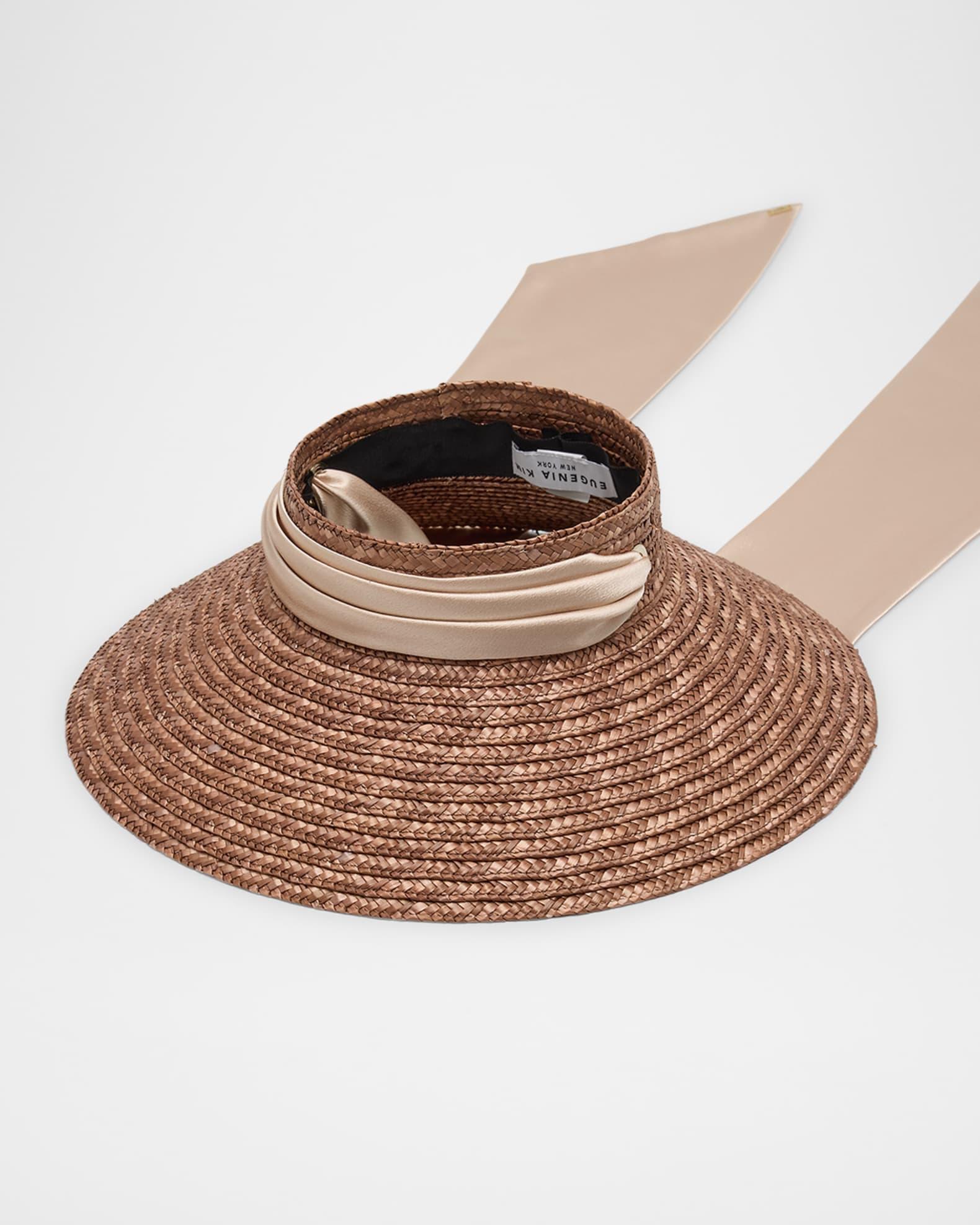 Arabella Open-Crown Straw Beach Hat Product Image