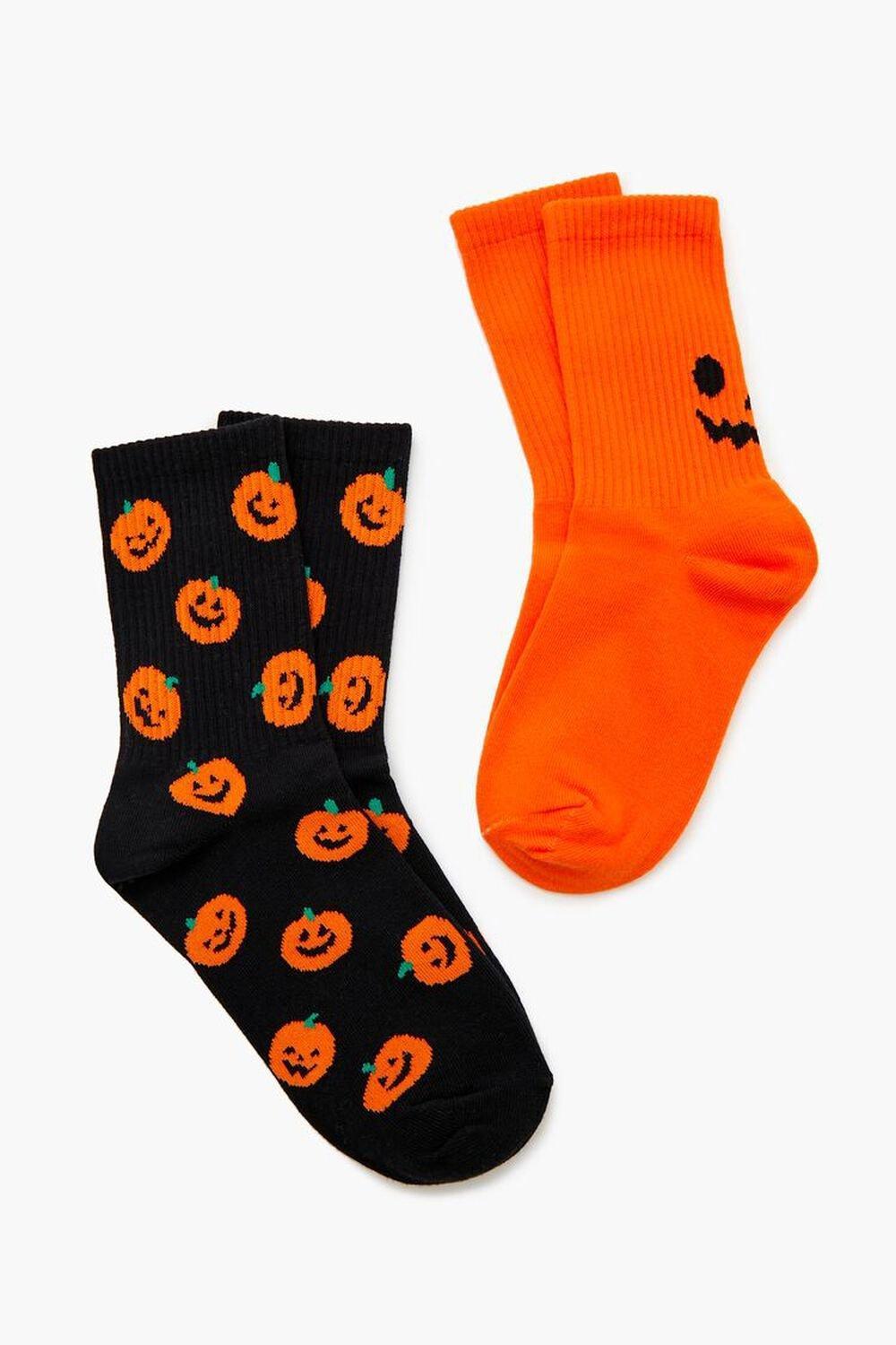 Jack-O-Lantern Crew Socks Set - 2 pack | Forever 21 Product Image