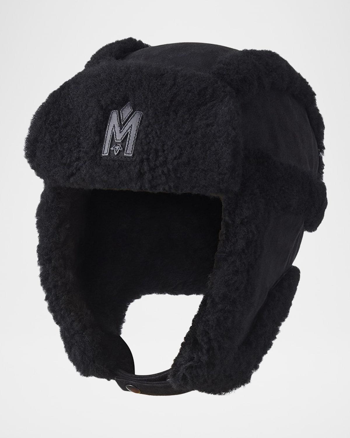 Men's Leather and Shearling Trapper Hat Product Image