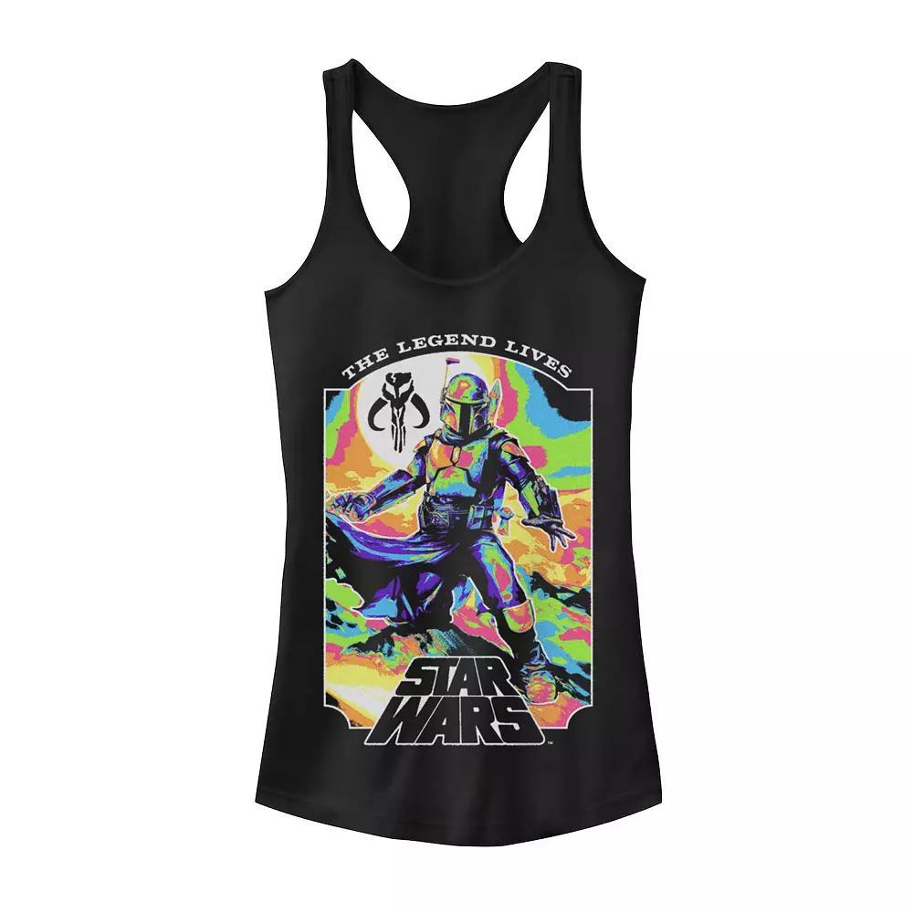 Juniors' Star Wars: Book Of Boba Fett Thermal Collage Poster Graphic Tank Top, Girl's, Size: Small, Black Product Image
