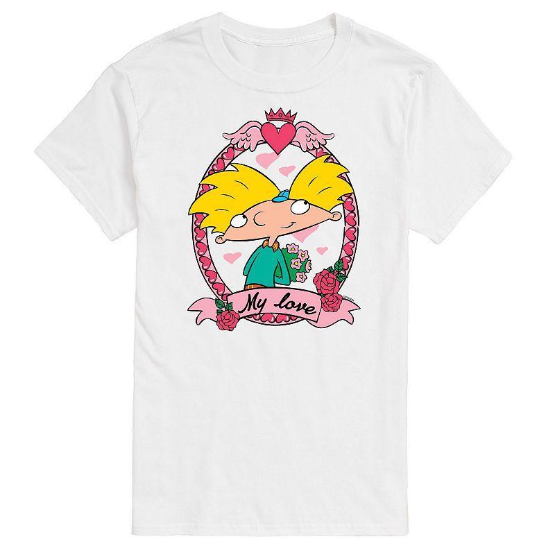 Big & Tall Hey Arnold! "My Love" Arnold Portrait Graphic Tee, Men's, Size: 6XB, White Product Image