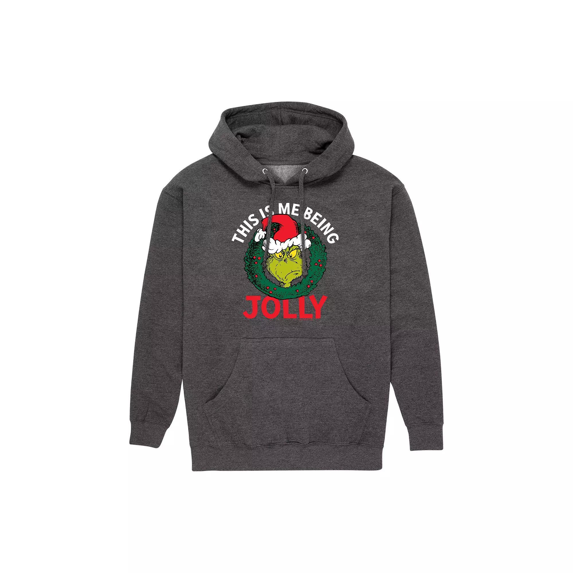 Men's Dr. Seuss Grinch This Is Me Being Jolly Graphic Hoodie,  Product Image