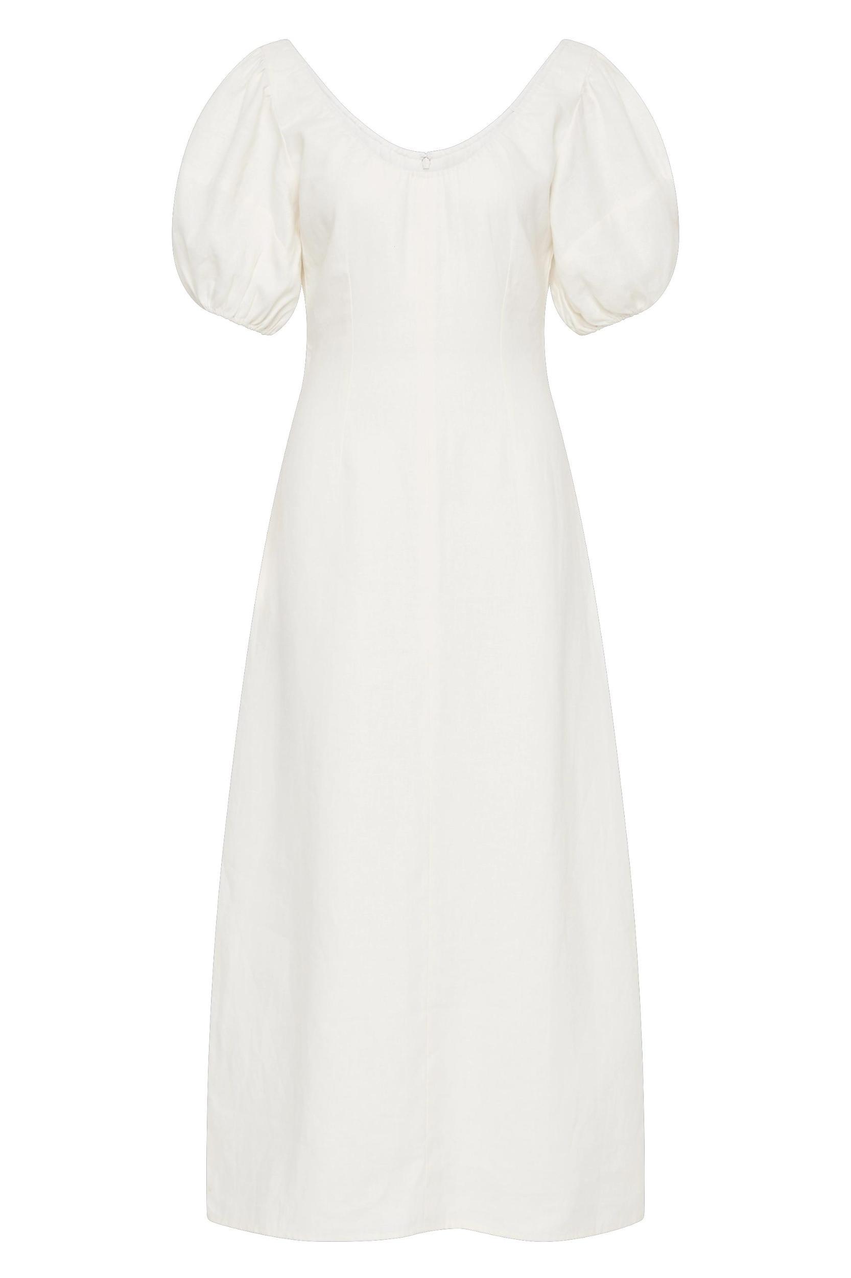 Vence Midi Dress White Product Image