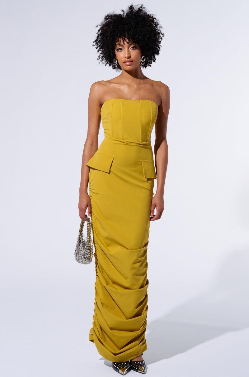 ASH STRAPLESS CARGO MAXI DRESS Product Image