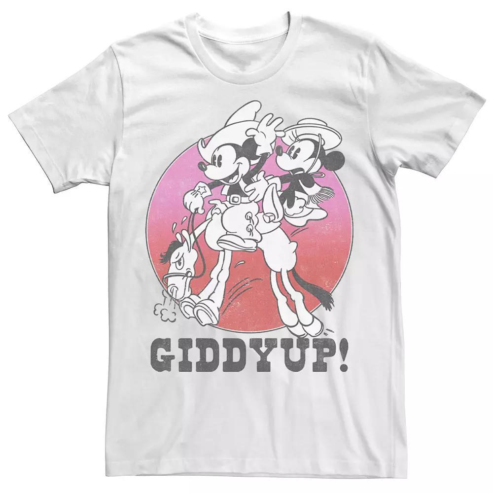 Disney's Mickey And Minnie Men's Giddyup Circle Portrait Tee,  Product Image