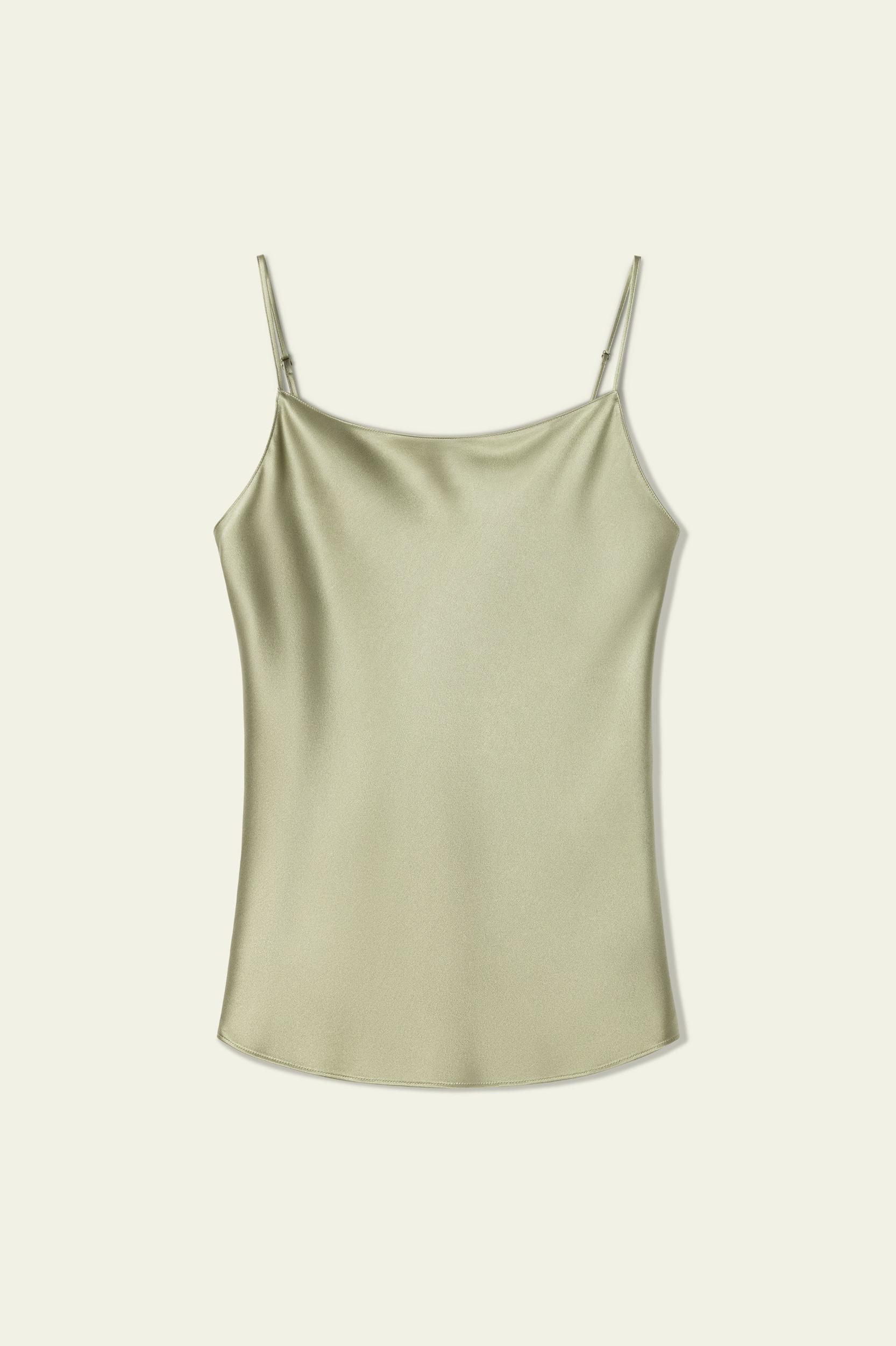 Double-Faced Silk Charmeuse Bias Cami Product Image