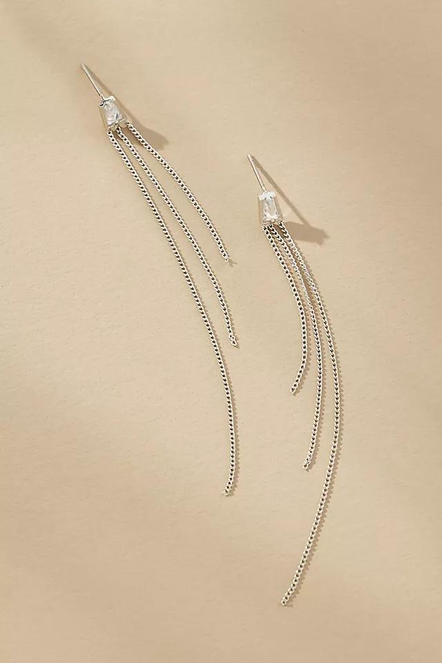 Long Chain Tassel Drop Earrings Product Image