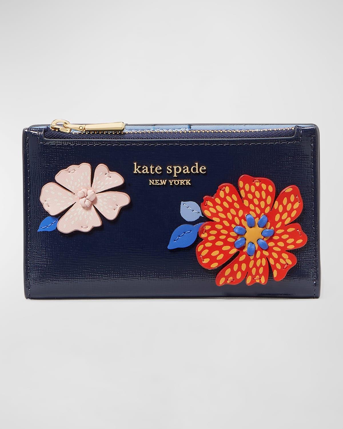 Womens Dottie Bloom Flower Appliqu Leather Bifold Wallet Product Image