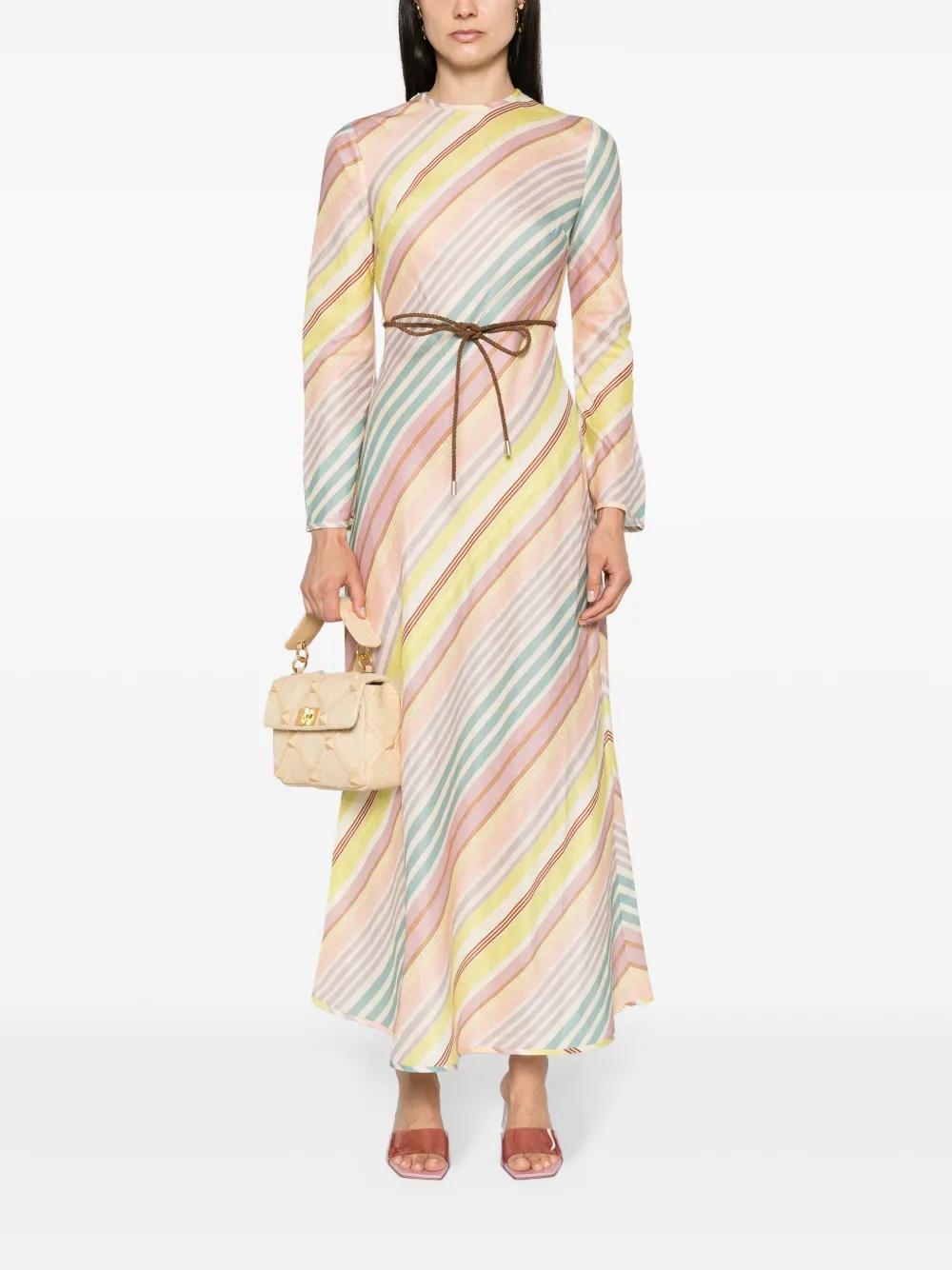 Halliday striped midi dress Product Image