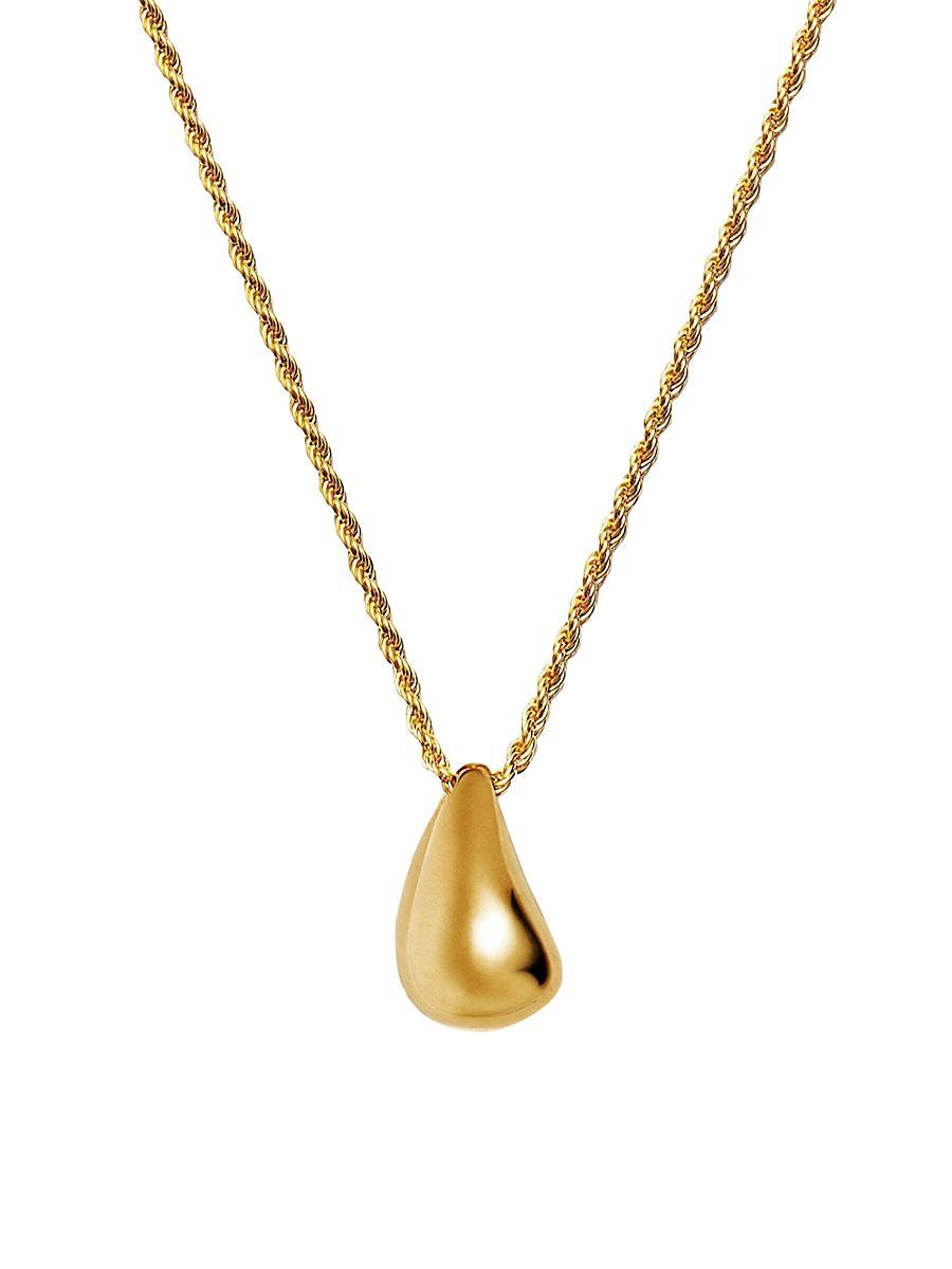 Womens Savi x Missoma 18K-Yellow-Gold Vermeil Organic Droplet Pendant Necklace Product Image