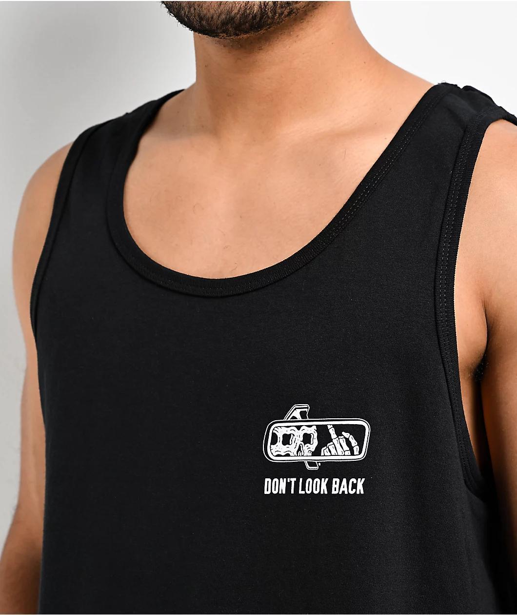 Lurking Class by Sketchy Tank Look Back Black Tank Top Product Image