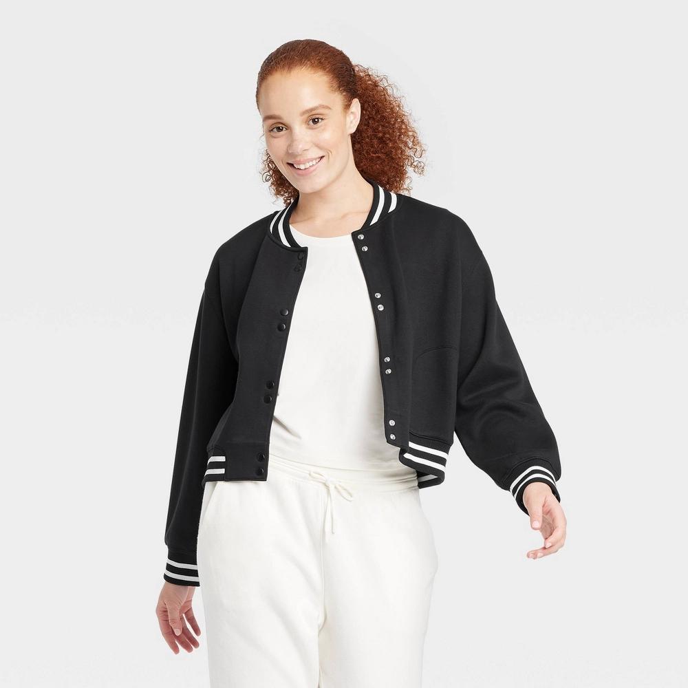 Women's Varsity Jacket - All In Motion™ Black XS Product Image