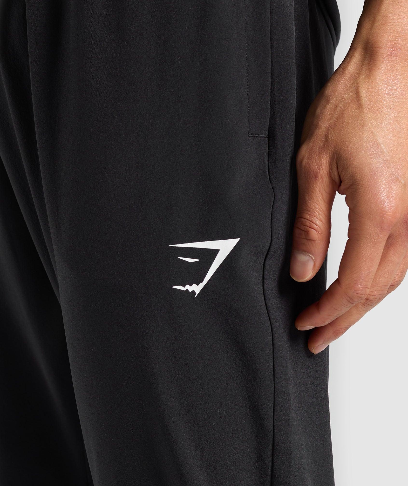 Gymshark Script Woven Joggers - Black Male Product Image