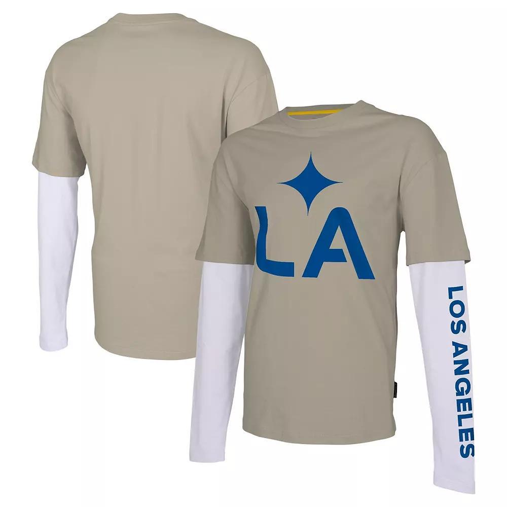 Men's Stadium Essentials Tan LA Galaxy Status Long Sleeve T-Shirt, Size: Large, Team Product Image