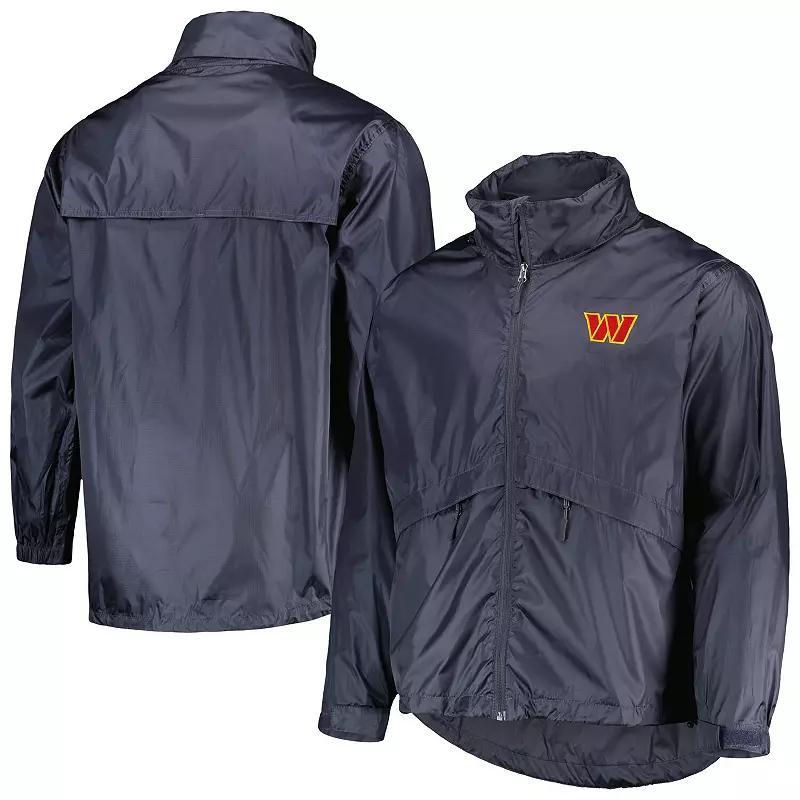 Mens Dunbrooke Graphite Washington Commanders Circle Sportsman Waterproof Packable Lightweight Full-Zip Jacket Product Image