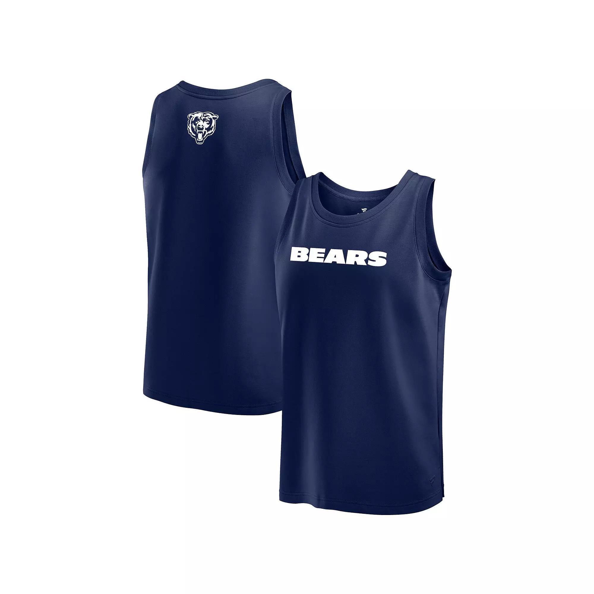 Men's Fanatics Navy Chicago Bears Elements Tank Top, Size: Medium, Blue Product Image