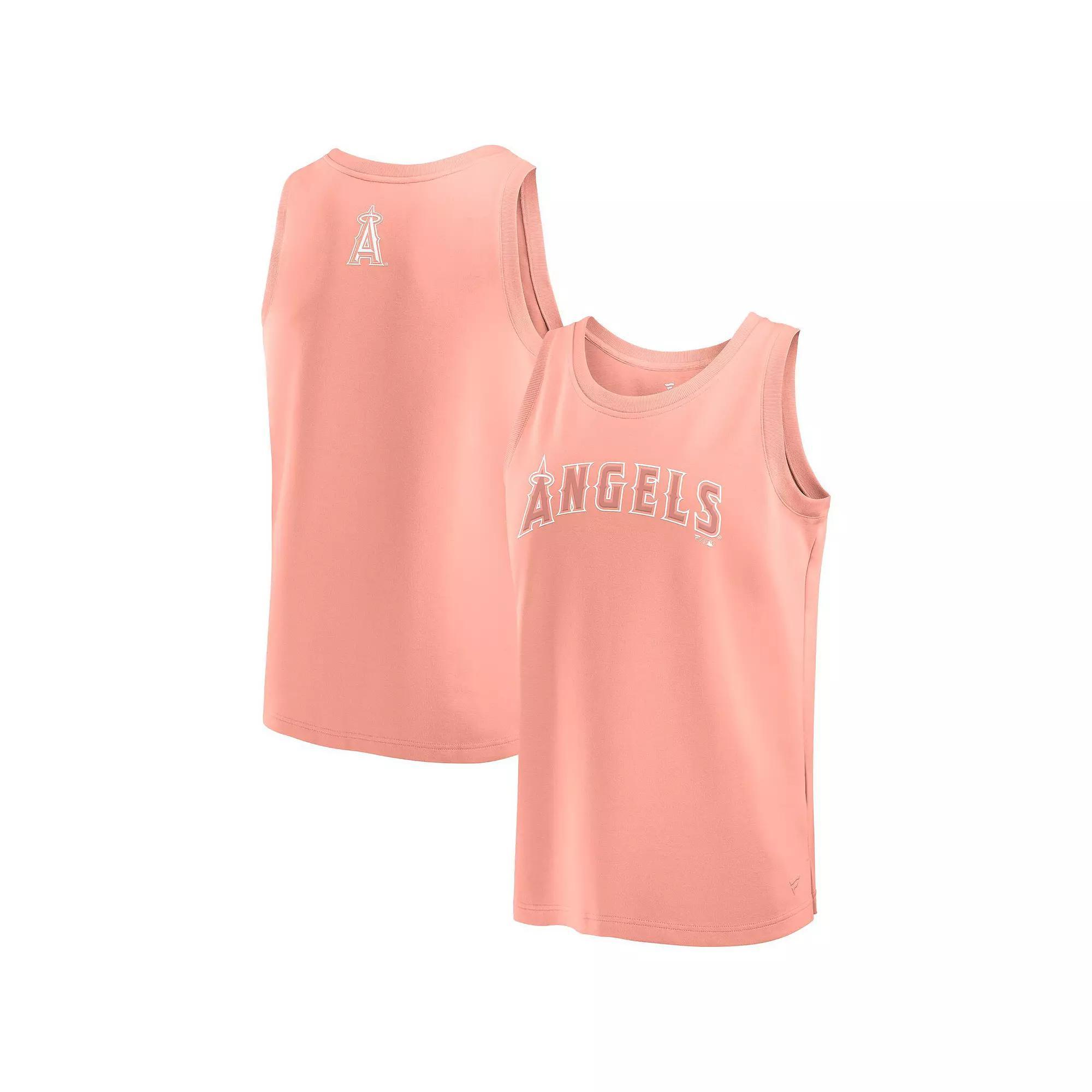 Men's Fanatics Coral Los Angeles Angels Elements Tank Top,  Product Image