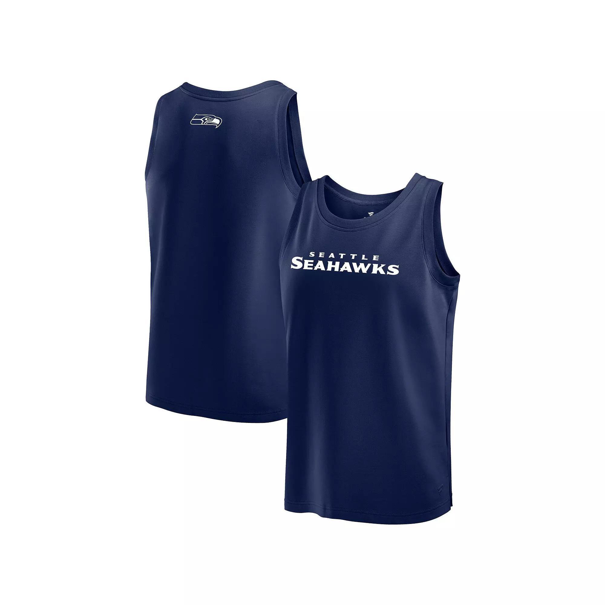 Men's Fanatics College Navy Seattle Seahawks Elements Tank Top, Size: 4XL, Blue Product Image