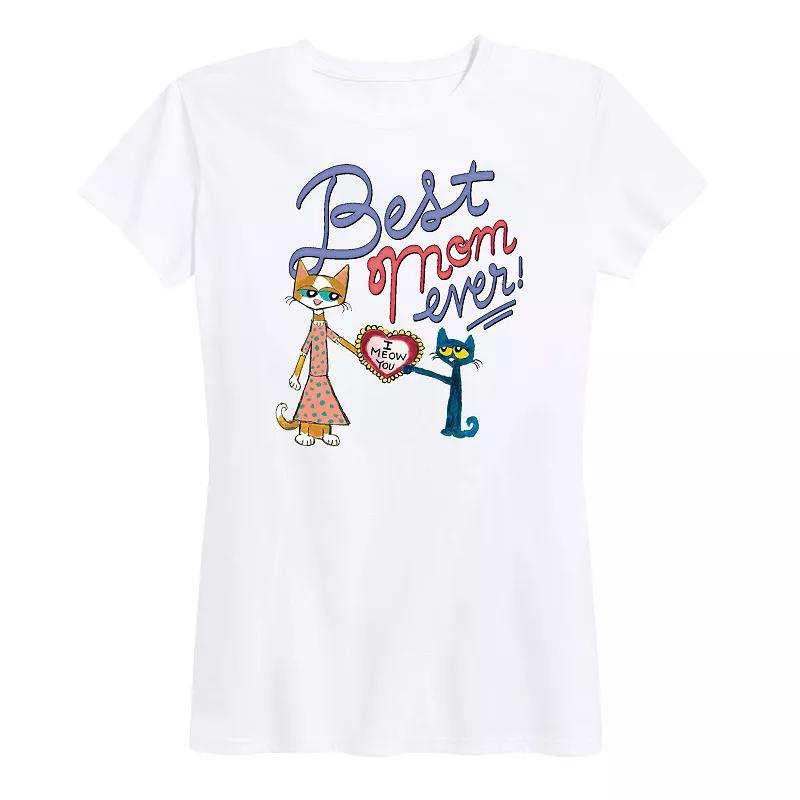 Womens Pete The Cat Best Mom Ever Graphic Tee Product Image