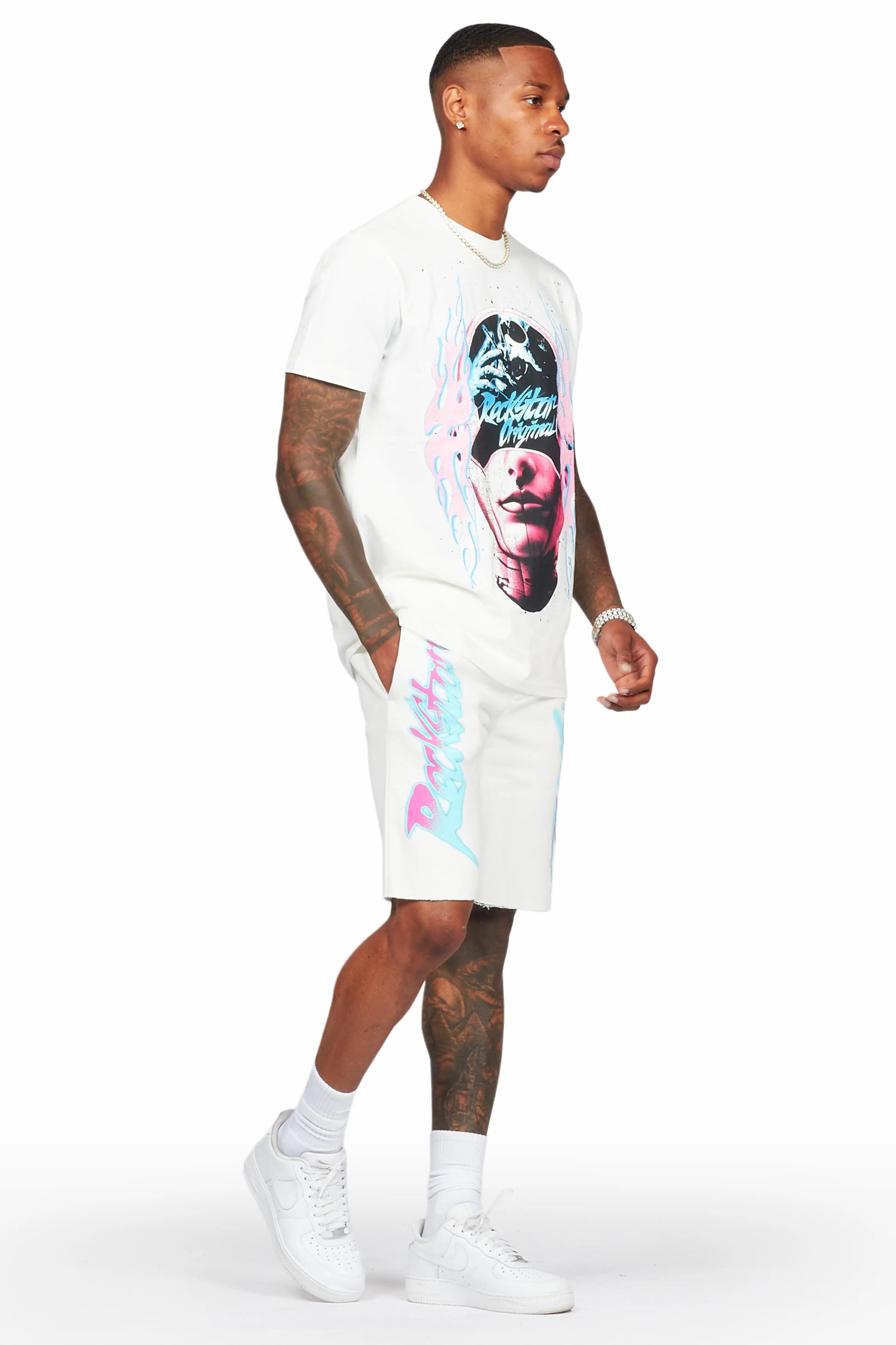 Oberon White T-Shirt/Short Set Male Product Image