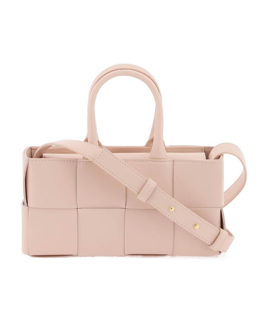 BOTTEGA VENETA Mini East West Arco Tote Bag In Pink Product Image