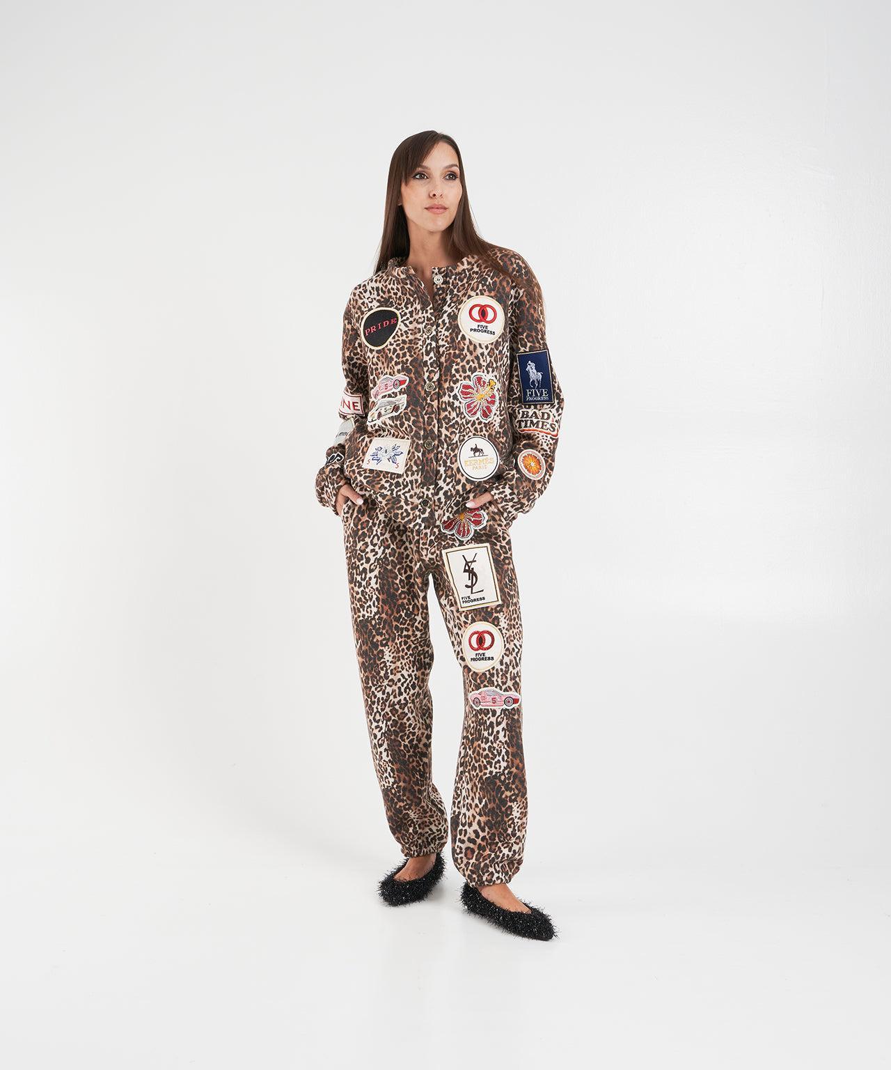 Animal print jacket with appliqués Product Image