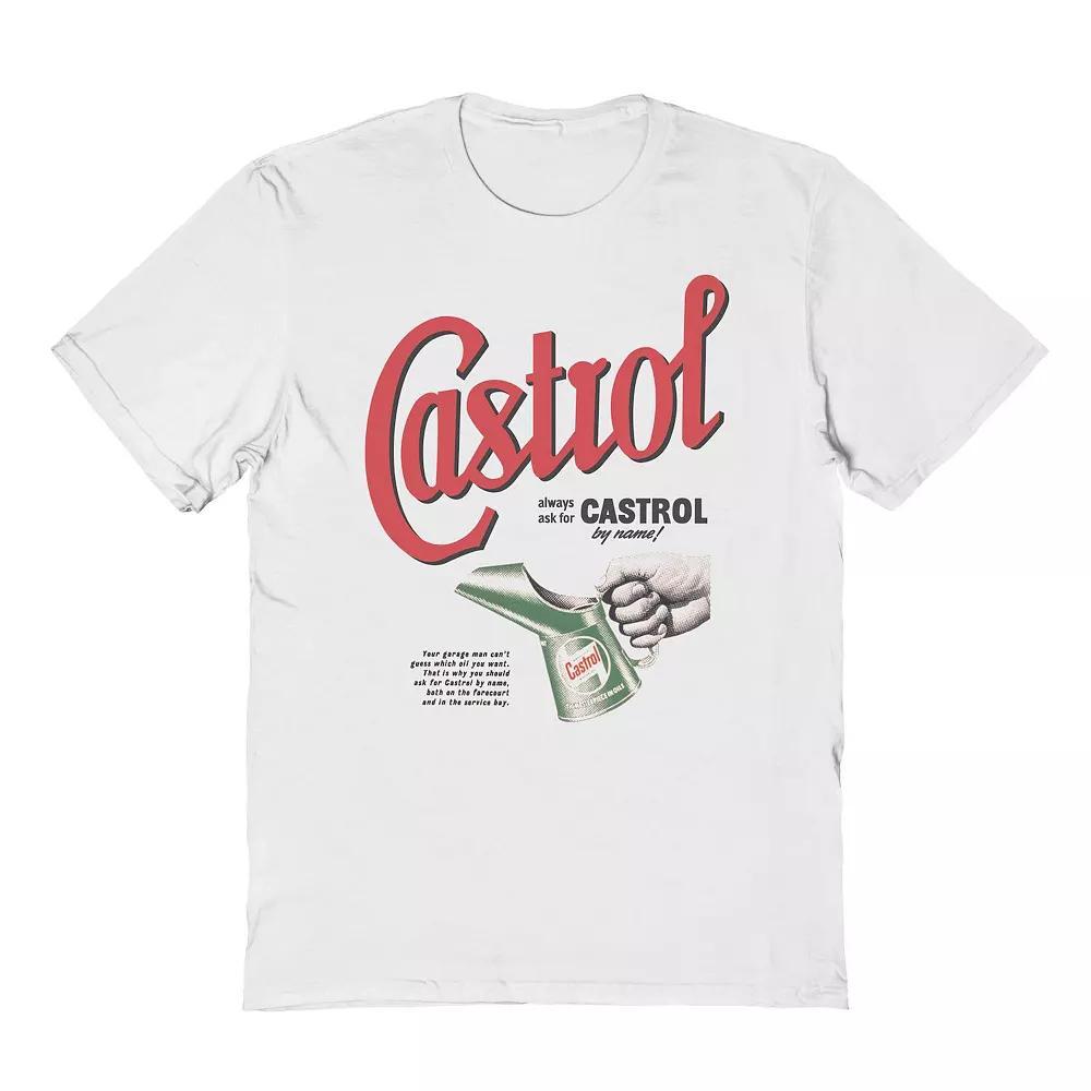 Men's Castrol By Name Graphic Tee, Size: Medium, White Product Image