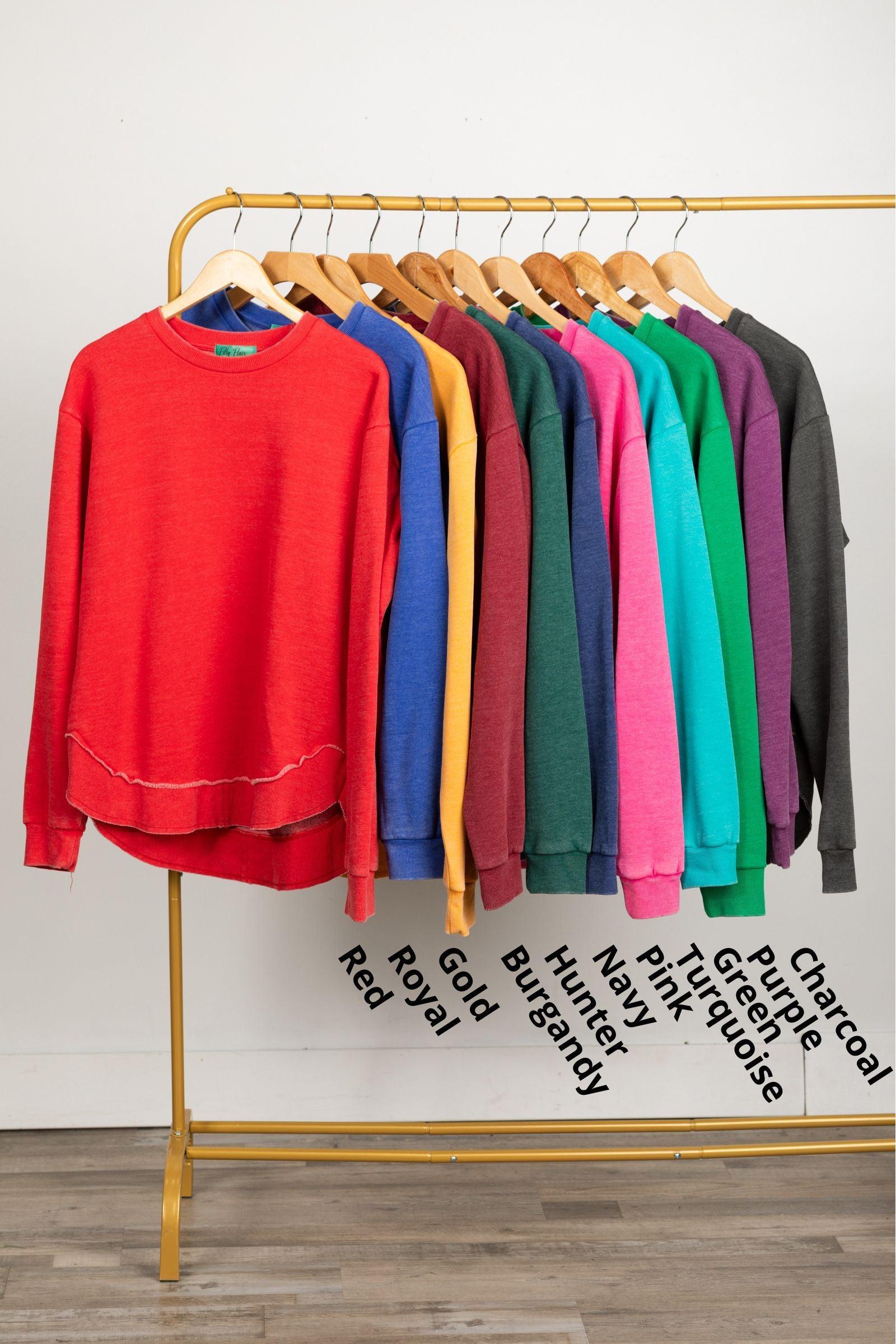 Pigment Dyed Cozy Campfire Round Hem Sweatshirt Product Image