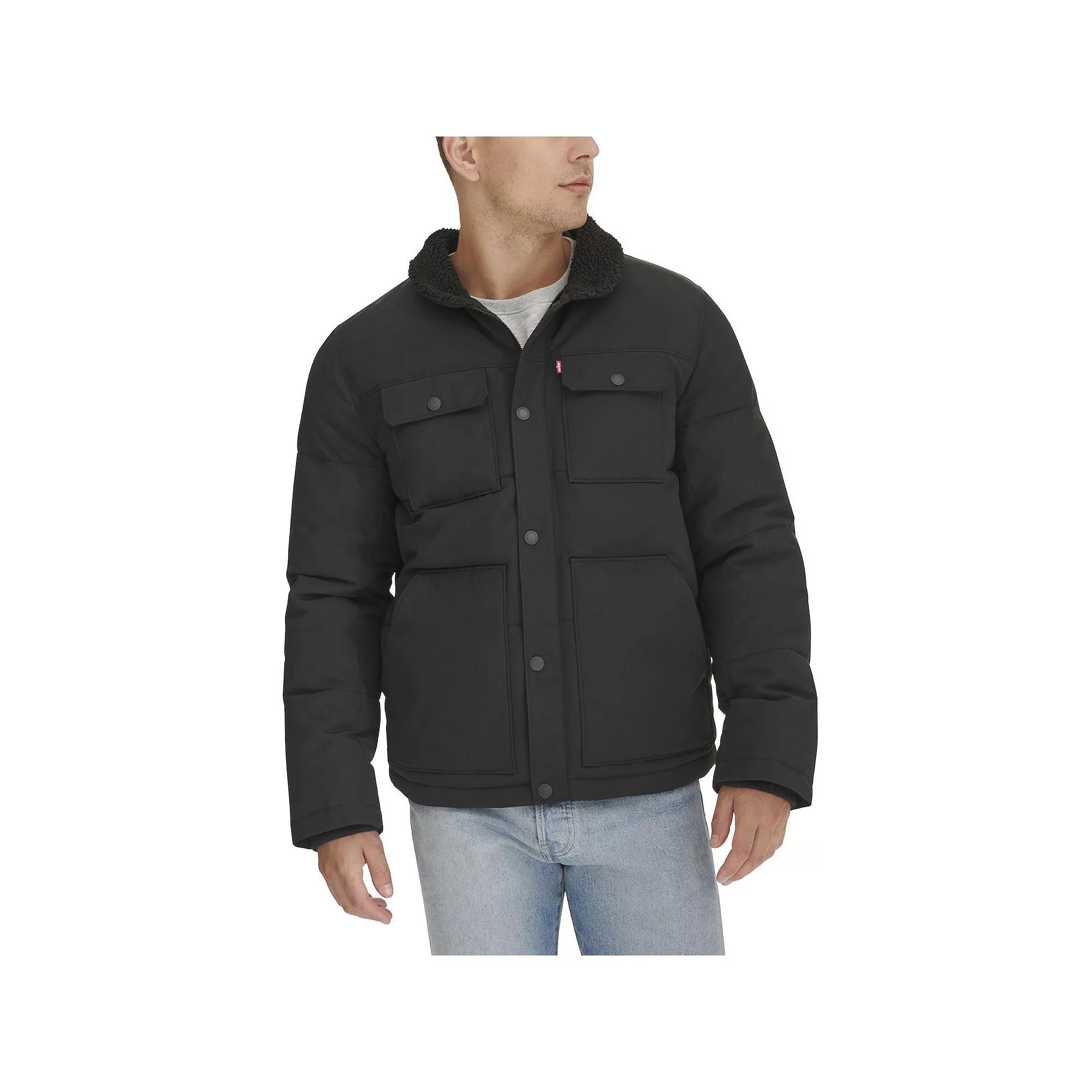 Mens Levis Woodsman Puffer Jacket Blue Product Image