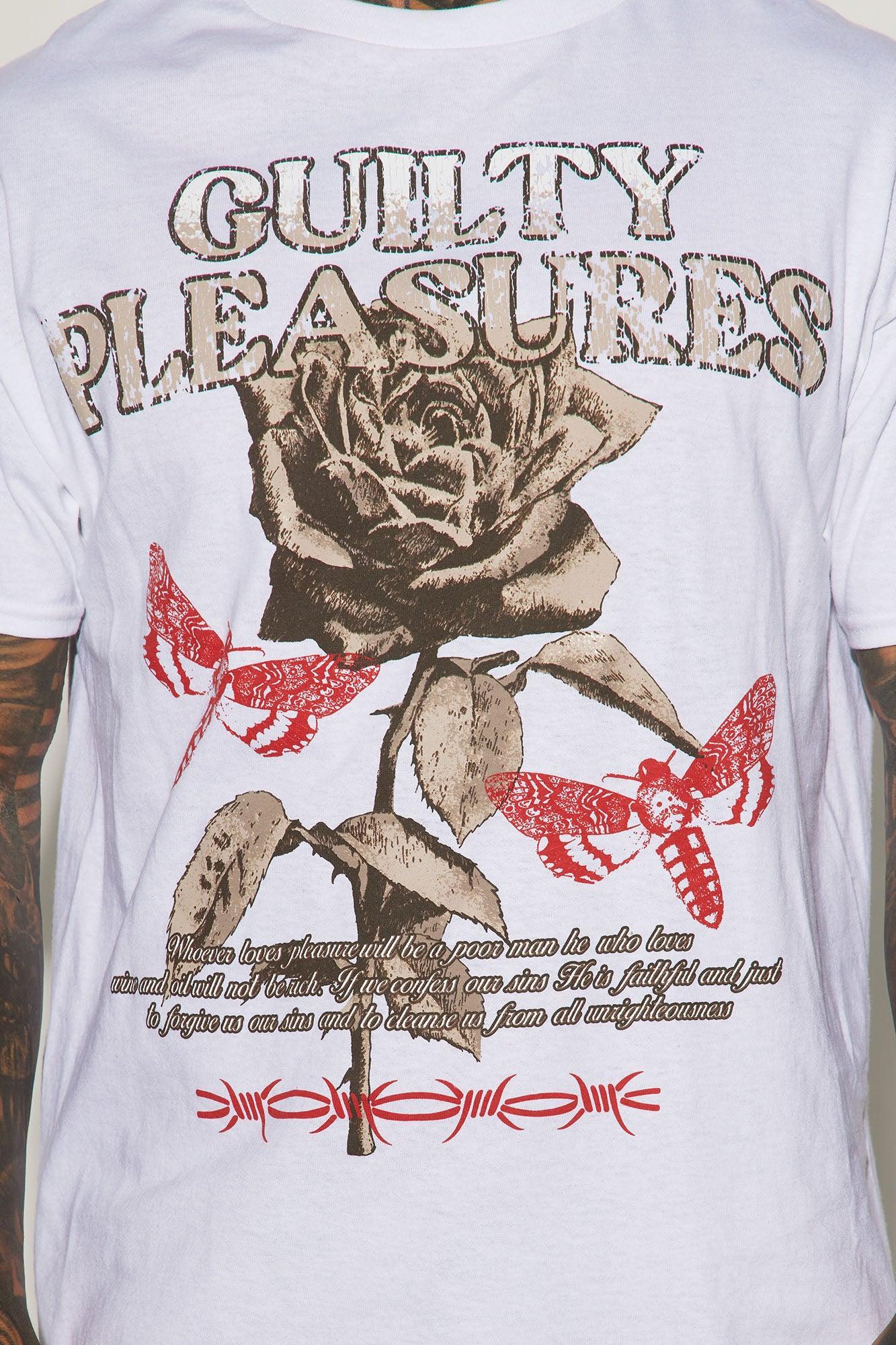 Guilty Pleasures Rose Short Sleeve Tee - White Product Image