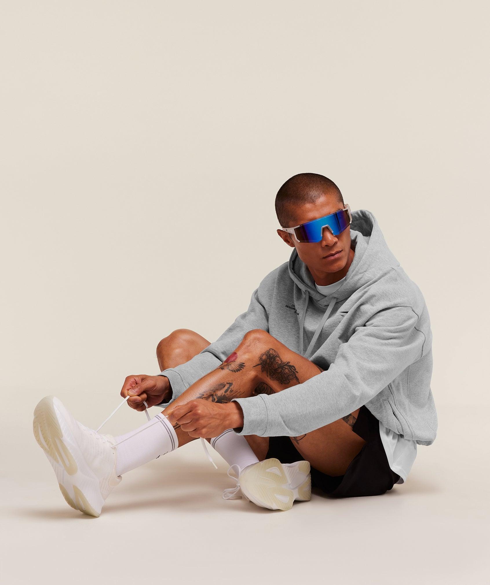 Gymshark Conditioning Club Hoodie - Light Grey Core Marl Male Product Image