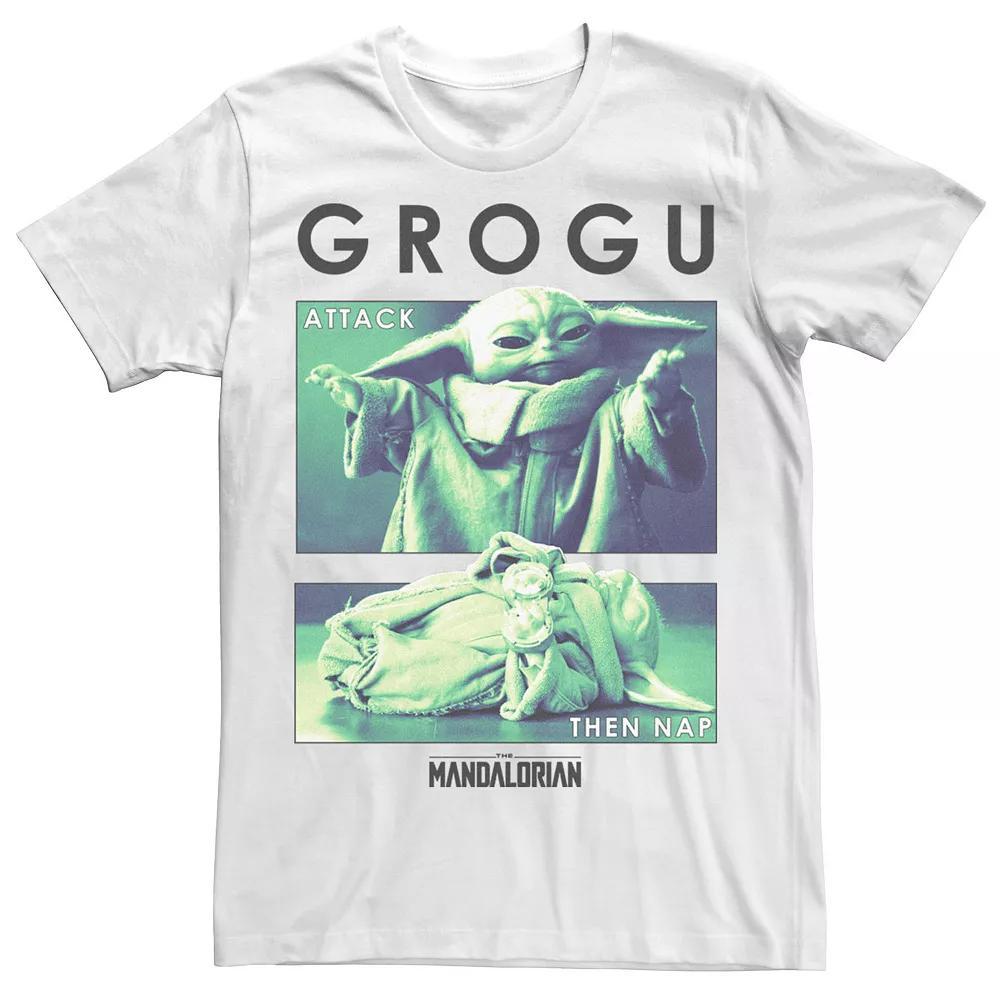 Men's Star Wars: The Mandalorian Grogu Attack Then Nap R14 Tee, Size: Small, White Product Image