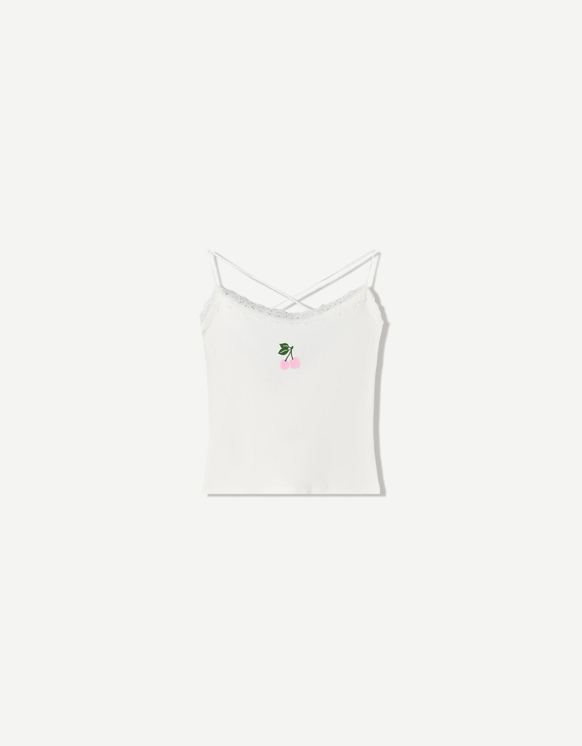 Printed top with straps Product Image